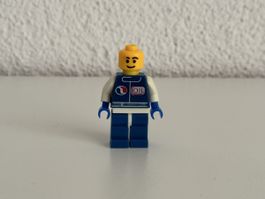 Legofigur Octan Tankwart blau (1)