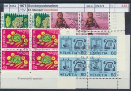 1976 "Sonderpostmarken", Viererblock , ET - Stempel