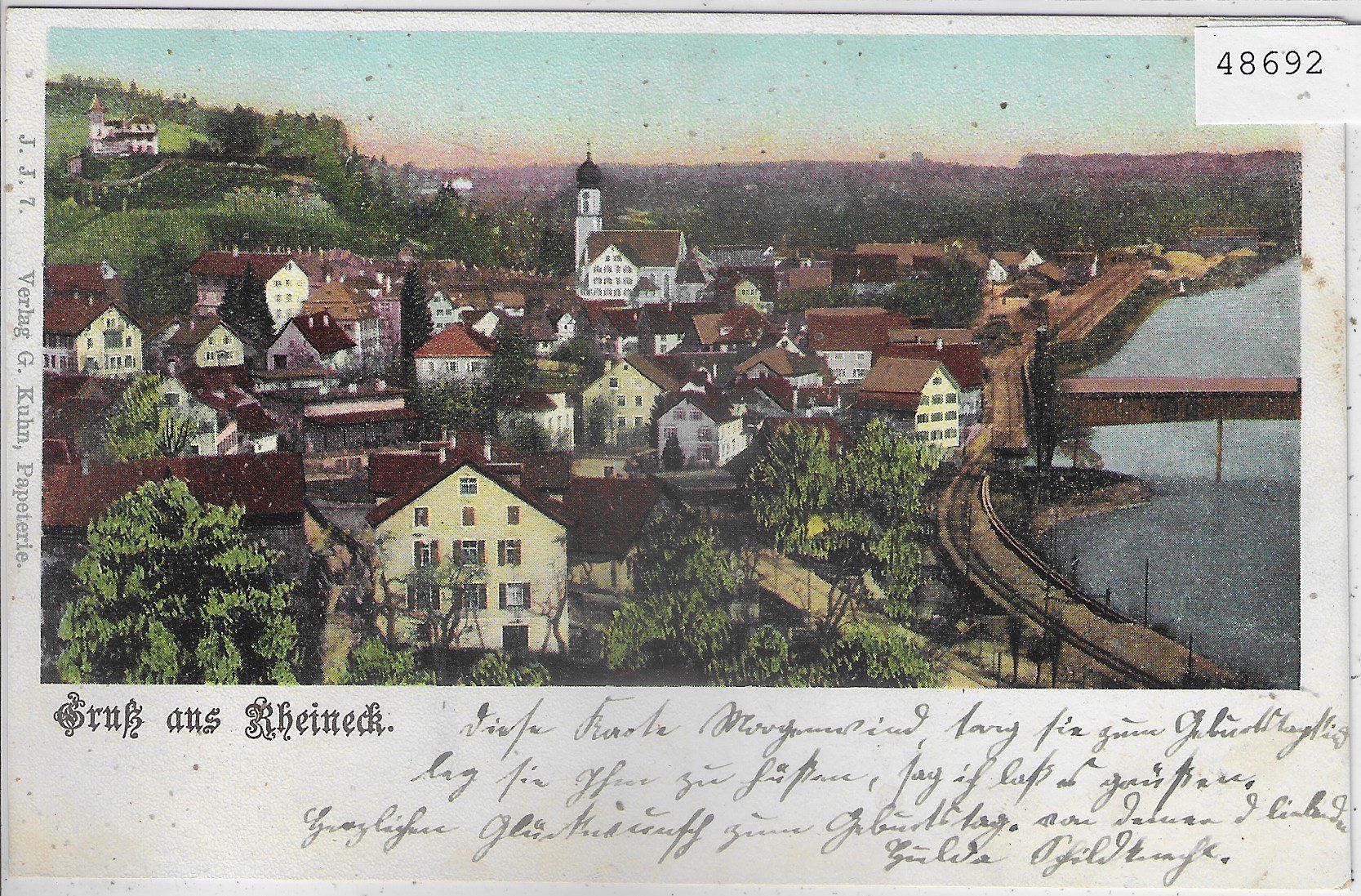 Cartoline postali: Gruss aus Rheineck – Usato da Ettingen venduto da Kartenplanet