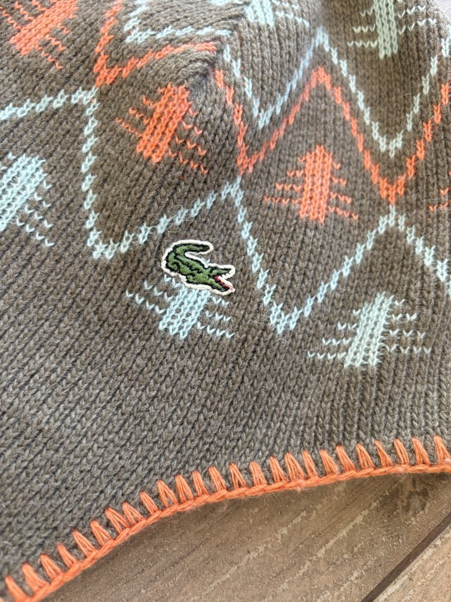 Lacoste Copricapi, berretti & cappellini: Lacoste Winter Hat. Wool Blend. Fair Isle Pattern. Warm. – Usato da St-George venduto da elena27 2