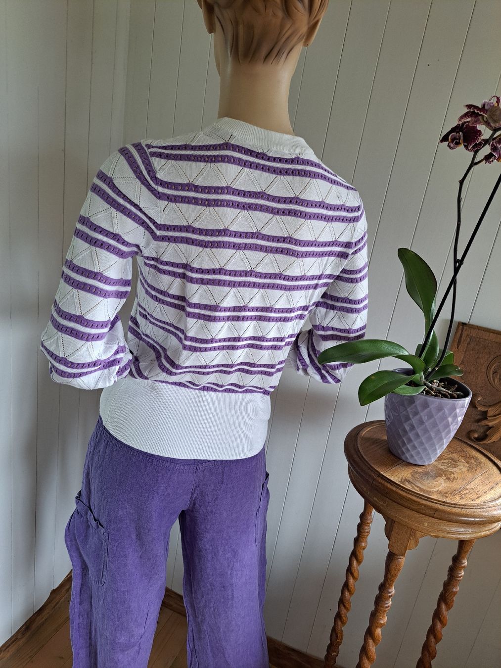 Esprit Maglioni & Felpe: EDC ESPRIT Feinstrick gestreift Pullover Pulli S 36 y2k lila – Usato da Mollis venduto da Fauchi99 4