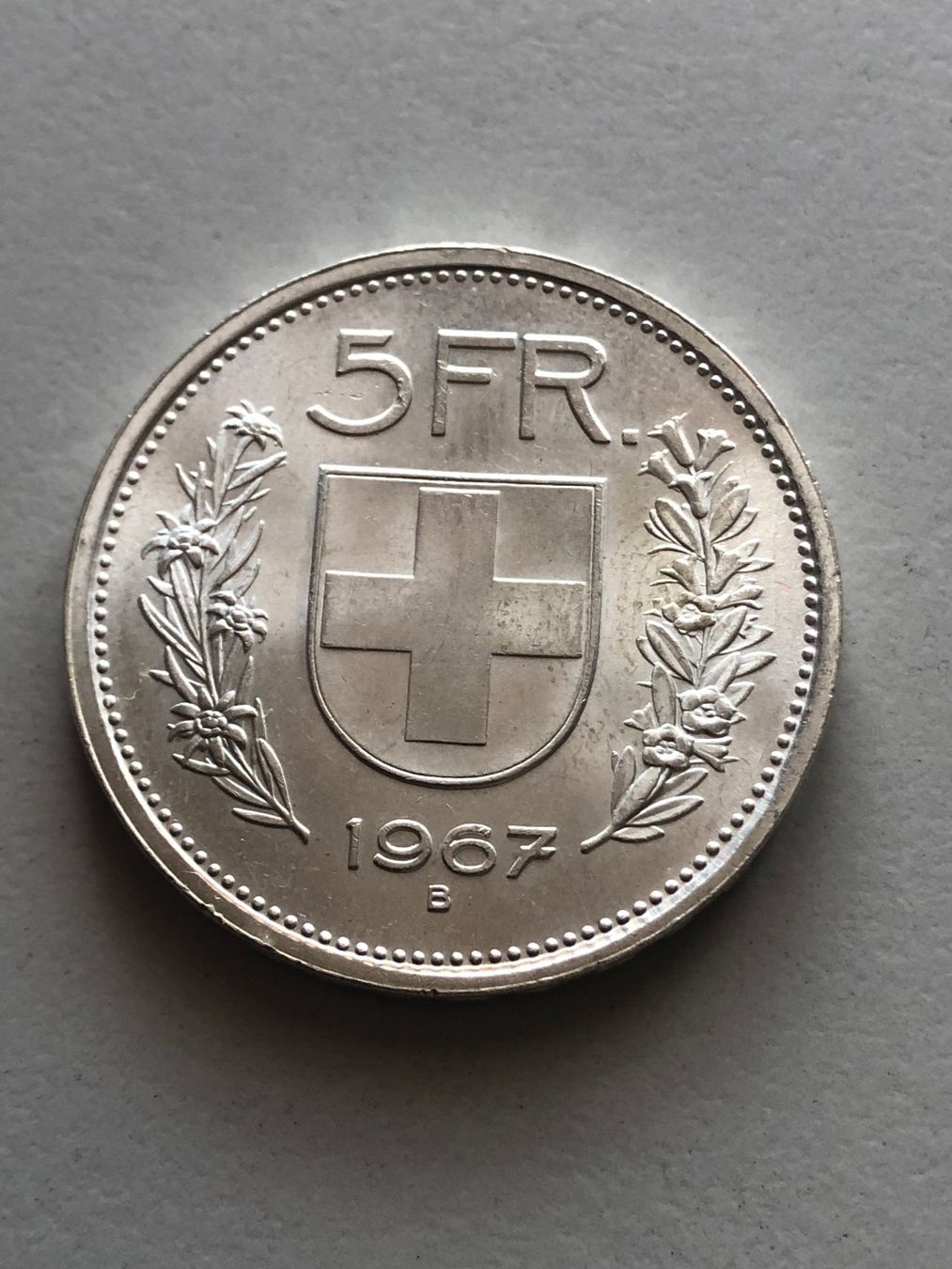Tutti le monete: 5 Fr. 1967 unz. – Usato da Schötz venduto da Odpa