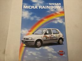 Nissan Micra Rainbow Verkaufsprospekt 4 Seiten Mai 1994
