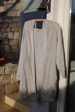 Leichte Sommerjacke, beige, silbrig