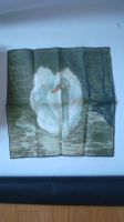 Taschentuch Schwan Vintage handrolliert 29 x 29 cm