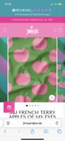Jinny and joe: french Terry vert pommes roses