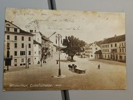 Alte PK / Winterthur - Eulachstrasse Gelaufen Bahnpost 1918