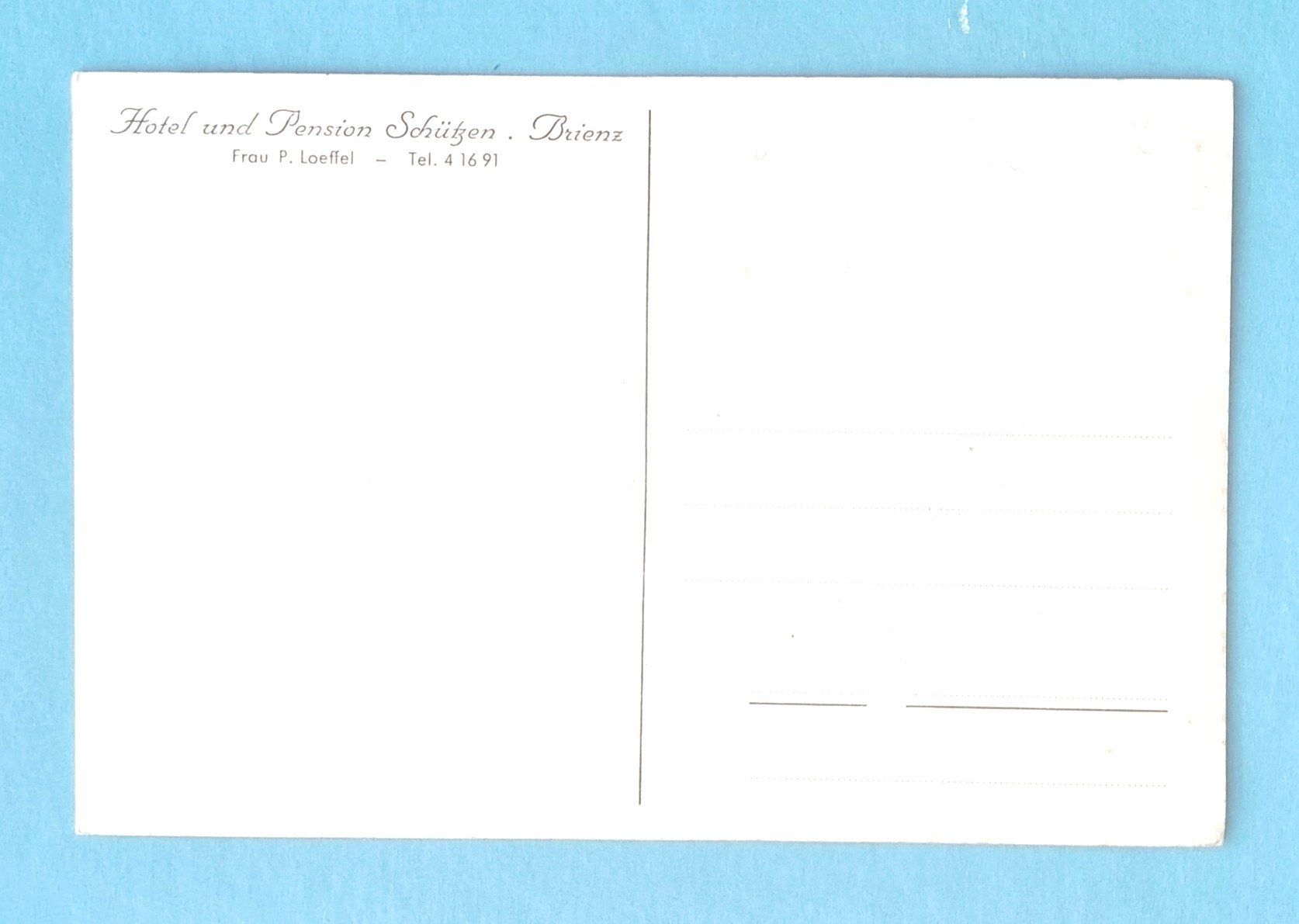 Cartoline postali: Brienz - Hotel und Pension Schützen – Usato da Rothrist venduto da RROENK 1