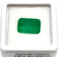 1x émeraude Colombie 3.88 ct - CERTIFICAT 4'966.- Fr
