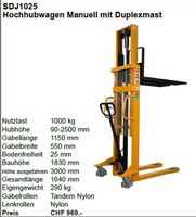 Hochhubwagen Manuell mit Duplexmast - SDJ1025