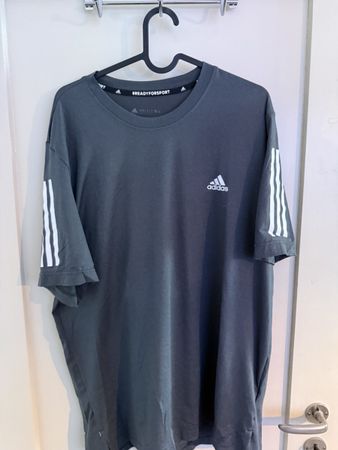 Adidas Sport T-Shirt grau kurzarm