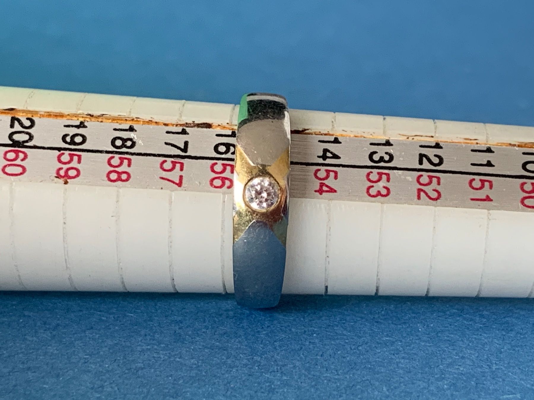 Anelli: Silberring mit Goldkreuz (55) – Usato da Laufen venduto da Bellebellezza 3