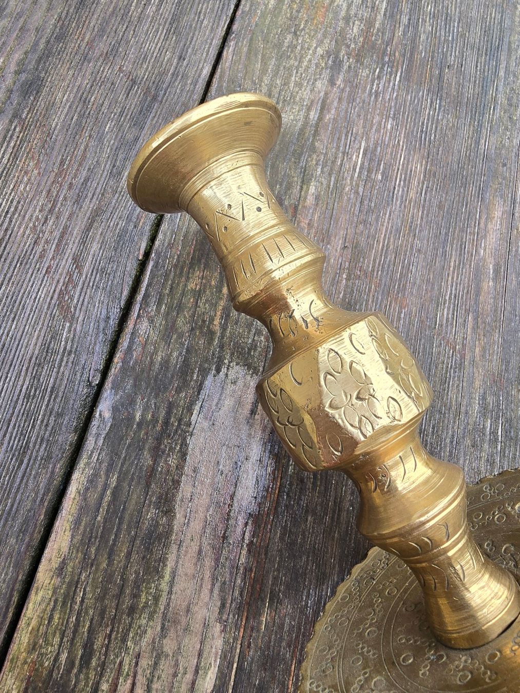 Kerzenständer: Messing-Kerzenständer, vintage, Marokko ANGEBOT – Gebraucht aus Romanshorn von Rachacha 7