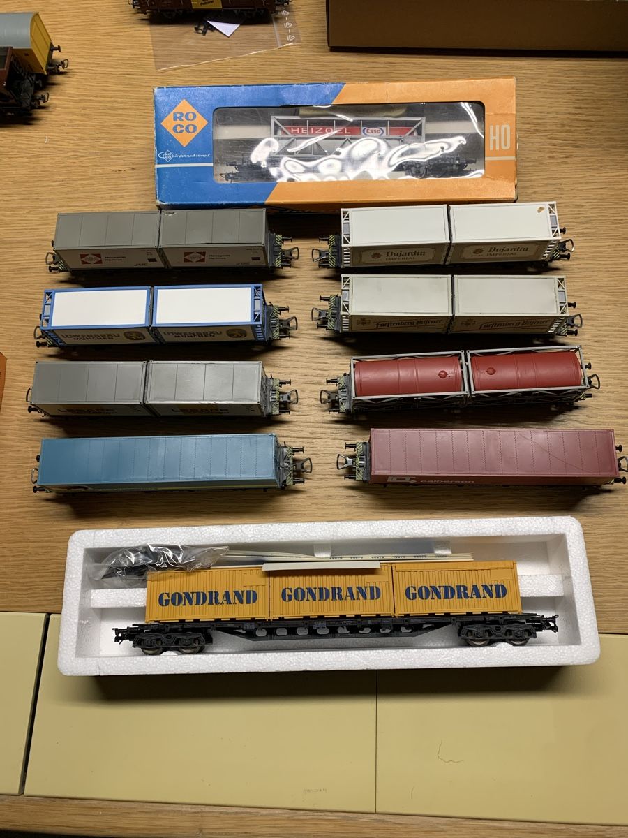 Modellini di ferrovie: Containerzug mit 10 Wagen,AC,schön,P7 – Usato da Winden venduto da EmilNeu 1