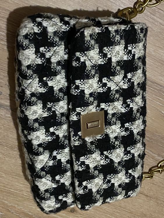 Sac Bandoulière Victoria's Secret - Chaîne Dorée, Motif Fleuri - Noir Et Rouge - Neuf Avec étiquettes