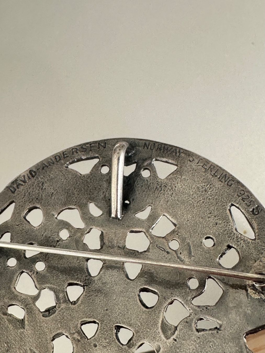 Spille & Fermagli: Vintage 925 Silber Wikinger Anhänger/Brosche, David Andersen – Usato da Onex venduto da Antiqueshow 3