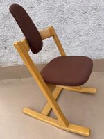 STOKKE Stuhl Holz braun Polster gebrauchter Zustand