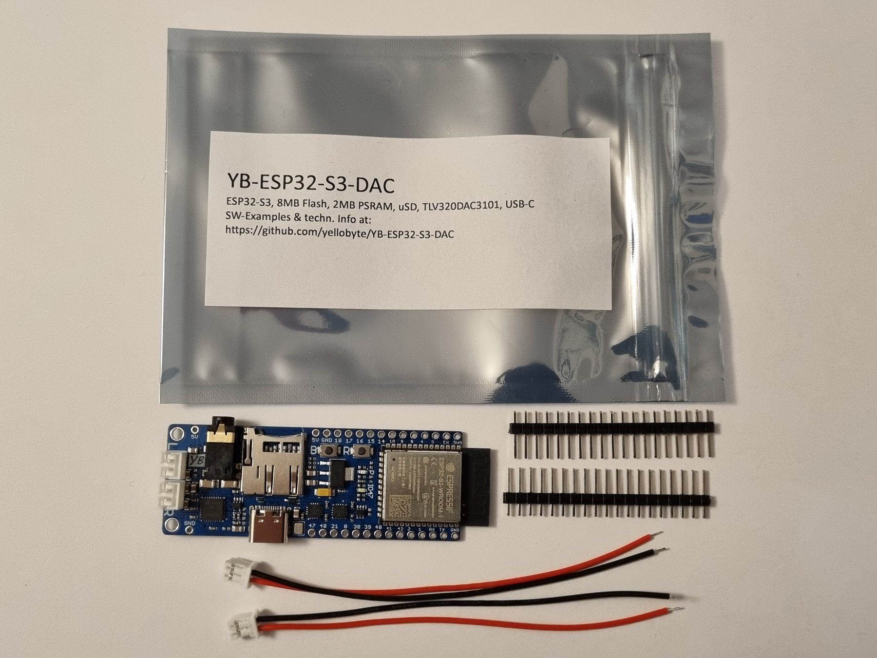 Musikinstrumente: YB-ESP32-S3-DAC mit uSD, TLV320 Stereo Audio DAC, PSRAM – Neu und originalverpackt aus Sursee von allduino 9