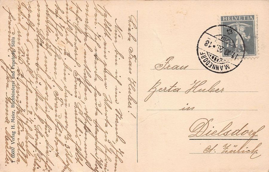 Cartoline postali: Männedorf, Kreisasyl, gelaufen 1920 – Usato da Frauenfeld venduto da POML 1