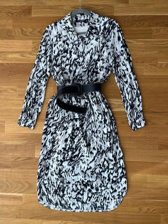 Ana Alcazar Kleid 100% Viskose Gr. 38 schwarz weiss