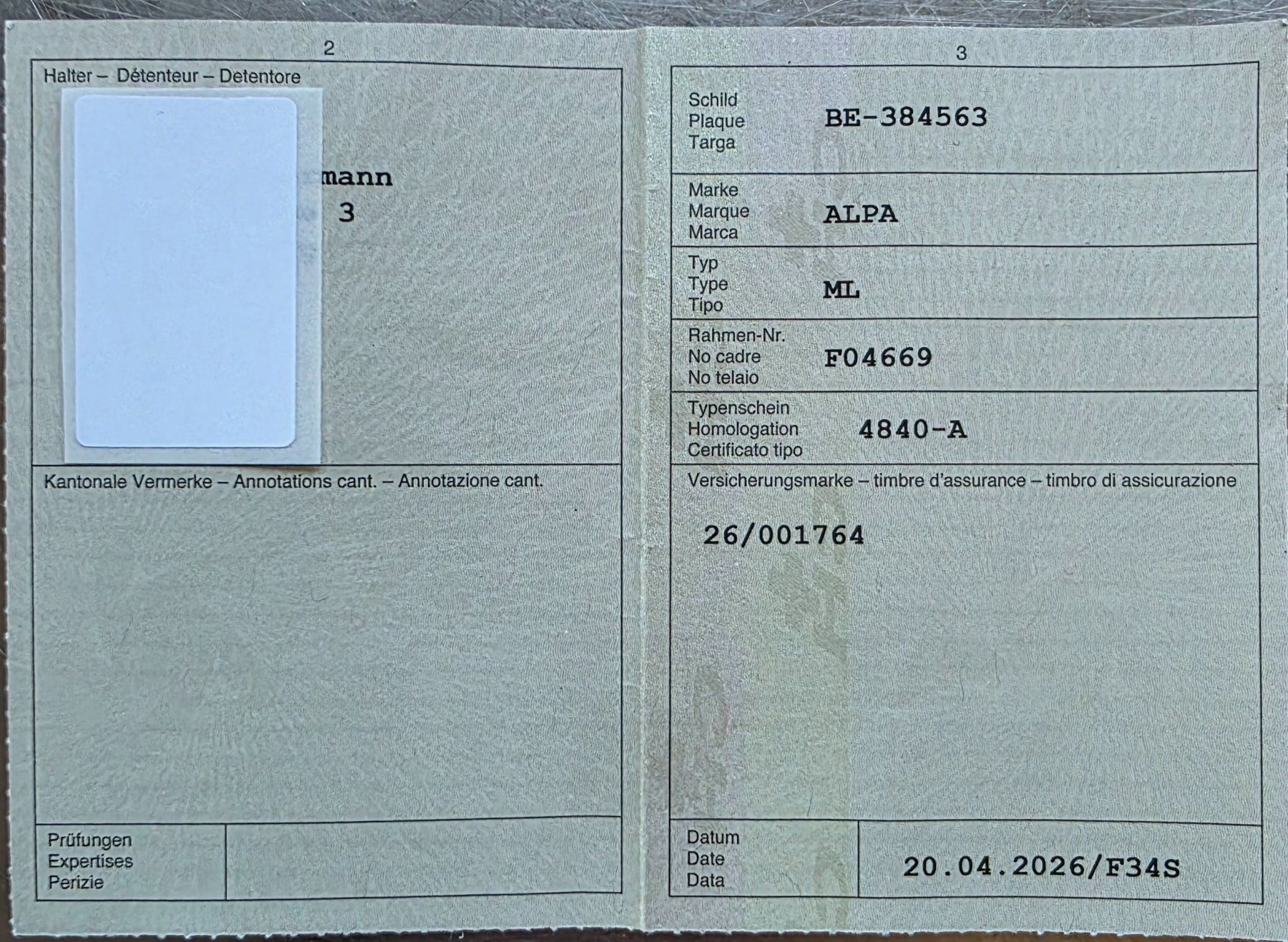 Sachs Ciclomotori: Alpha ML – Usato da Bützberg venduto da chueb 6