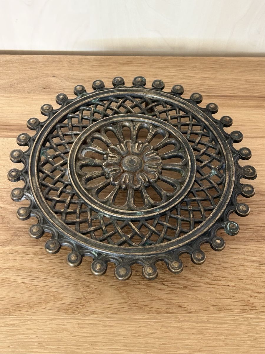 Sottobicchieri: Massiver Messing Untersetzer 19 cm Vintage – Usato da Wettingen venduto da Mmccl