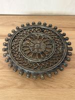 Massiver Messing Untersetzer 19 cm Vintage