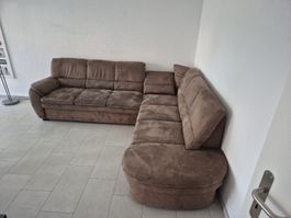 Ecksofa braun, bequem für gemütliche Abende