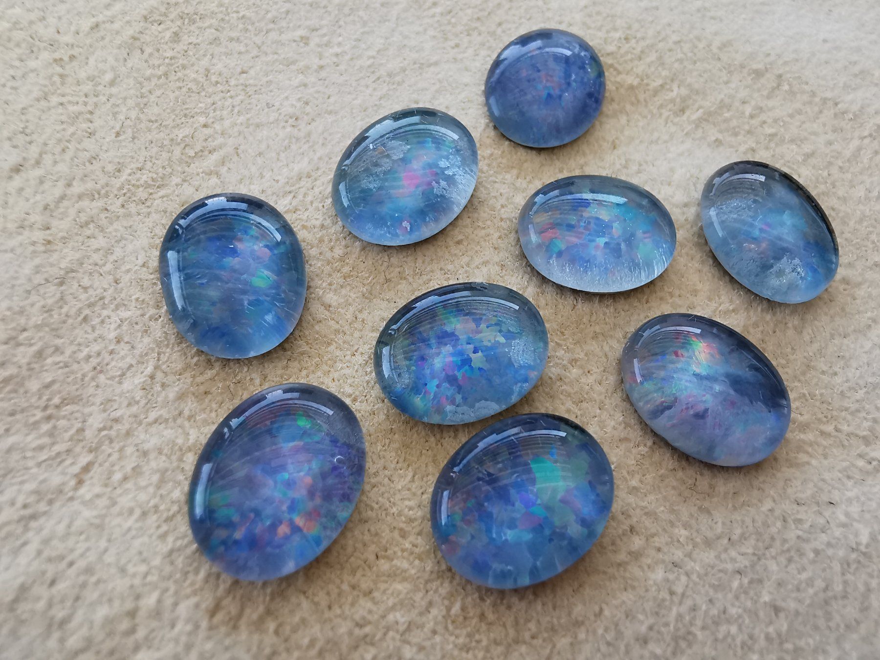 Pietre preziose: 9 Stk. Opal Triplette oval – Nuovo e nell'imballaggio originale da Dierikon venduto da Buntspecht-10