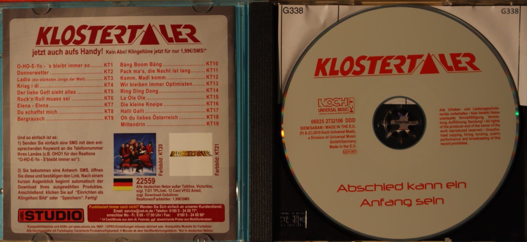 CD: Klostertaler – Abschied Kann Ein Anfang – Usato da Luzern venduto da CONTENTI 1
