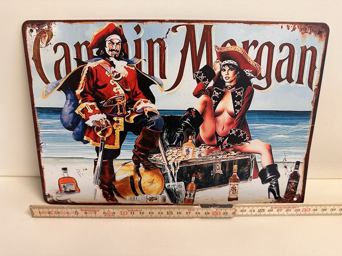Schilder: Captain Morgan Blechschild Vintage Bar Deko – Neu und originalverpackt aus Oberurnen von jasmin2fel