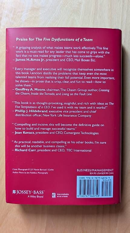 Livres: The Five Dysfunctions of a Team by Patrick M. Lencioni – Neuf avec emballage d'origine à Thalwil par kat_d85f 1