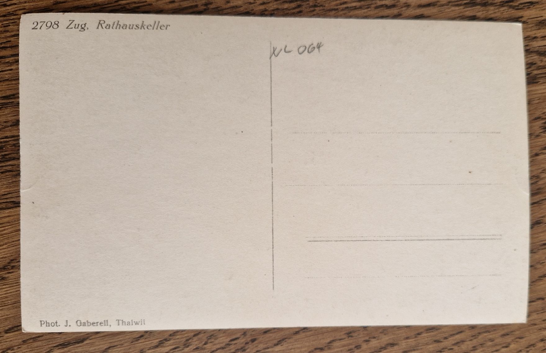 Cartoline postali: Rathauskeller Zug – Usato da Ebikon venduto da Donar50 1