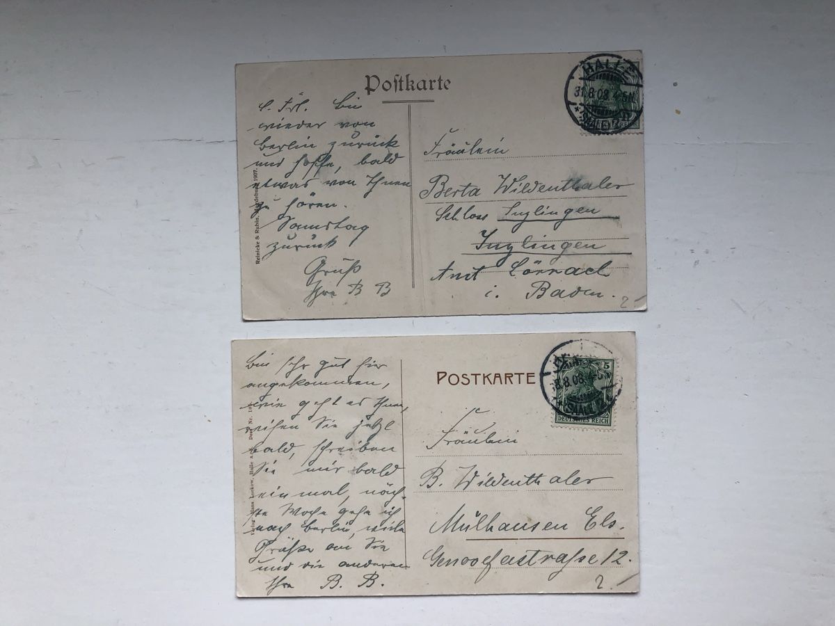 Cartoline postali: 2 saubere Ansichtskarten HALLE a.S. – Usato da Lufingen venduto da Rac0 2