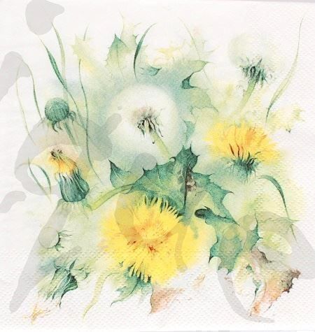 Servietten: Serviette dandelion (1005) 3Stk. – Neu (gemäss Beschreibung) aus Schlatt TG von kreativ-atelier