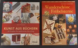Bastelbücher: Kunst aus Büchern + Fröbelsterne Top Zustand