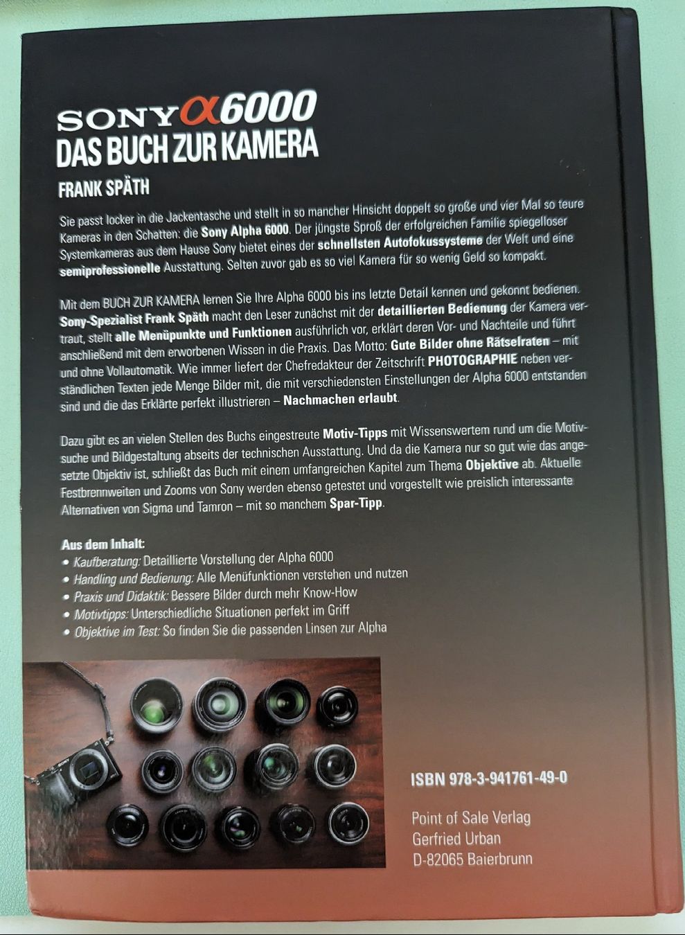 Sachbücher & Ratgeber: Sony alpha 6000 - Das Buch zur Kamera – Gebraucht aus Eglisau von  1