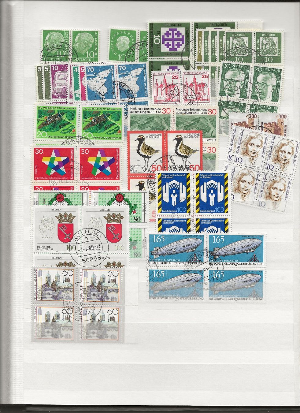 Alle Briefmarken: Marken Deutschland BRD gestempelt – Gebraucht aus Au ZH von xelagreb01 3