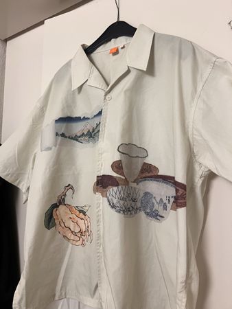 Ukiyo-e Print Short-Sleeve Shirt