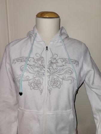 Y2K Rock Forever Kapuzenjacke, weiss, Gr. S