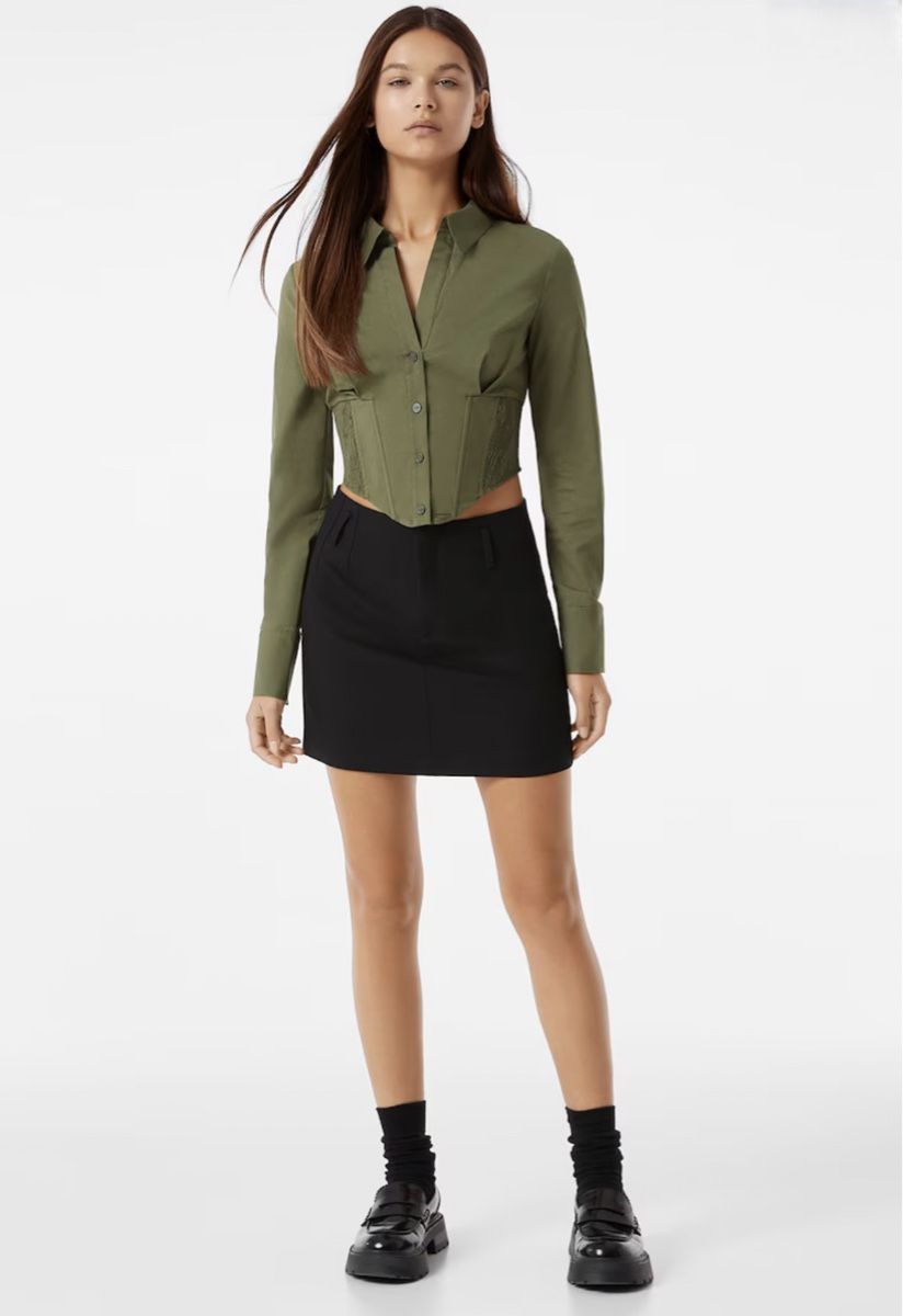 Bershka Camicette: Bershka - Bluse in Oliv – Nuovo (secondo la descrizione) da Zürich venduto da CBN_Fashion 3
