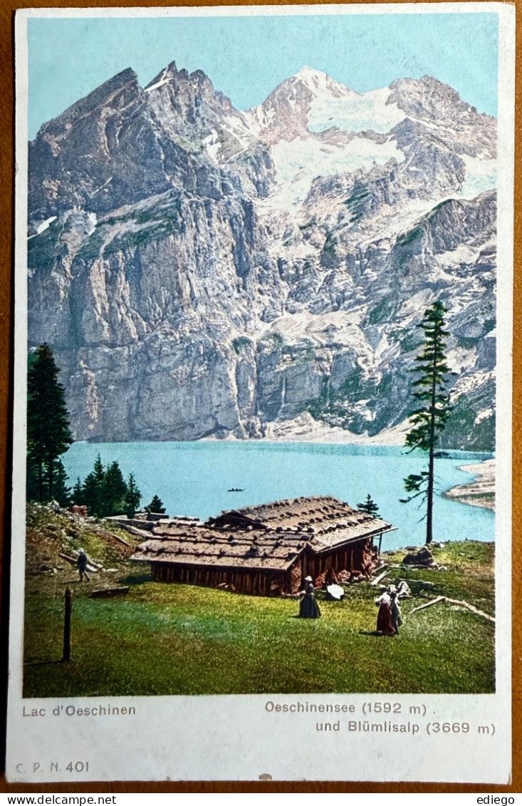 Cartoline postali: Oeschinensee Vers 1900... Animée – Usato da Lutry venduto da Ediego