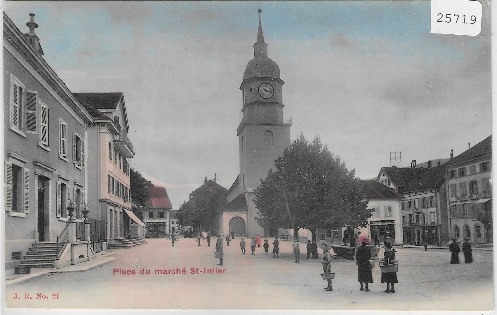 Cartes postales: Place du marche St. Imier - animee – Antique à Ettingen par Kartenplanet