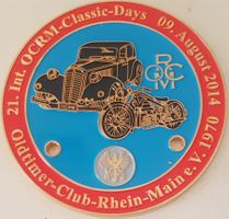 Plakette 21. Int. OCRM-Classic-Days 09.August 2014