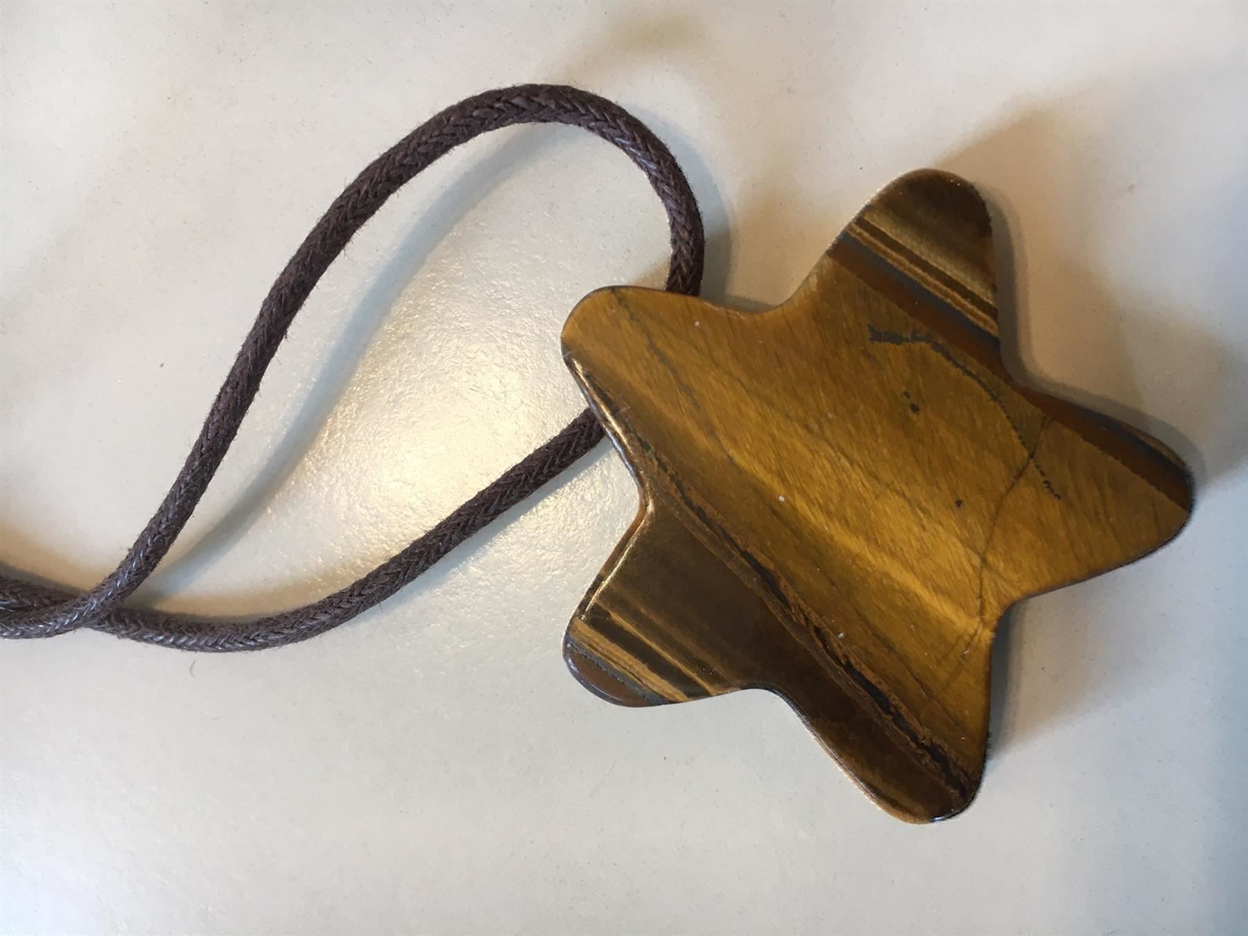 Ciondoli: Tigerauge in Sternform an Stoffband – Usato da Lausen venduto da Zotty1 1
