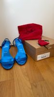 Christian Louboutin sandals blue metallic size 41 almost new