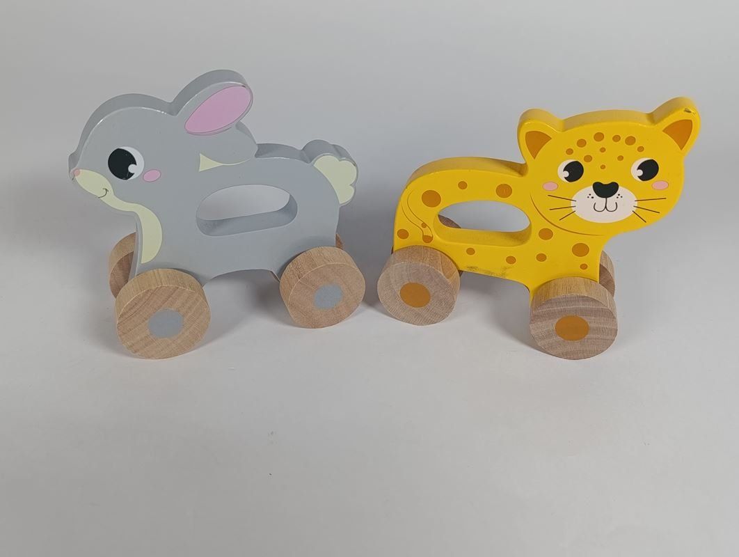 Giocattoli: 2 Animaux en bois sur roues – Usato da Thielle venduto da Plusvalue_Neuchatel 1