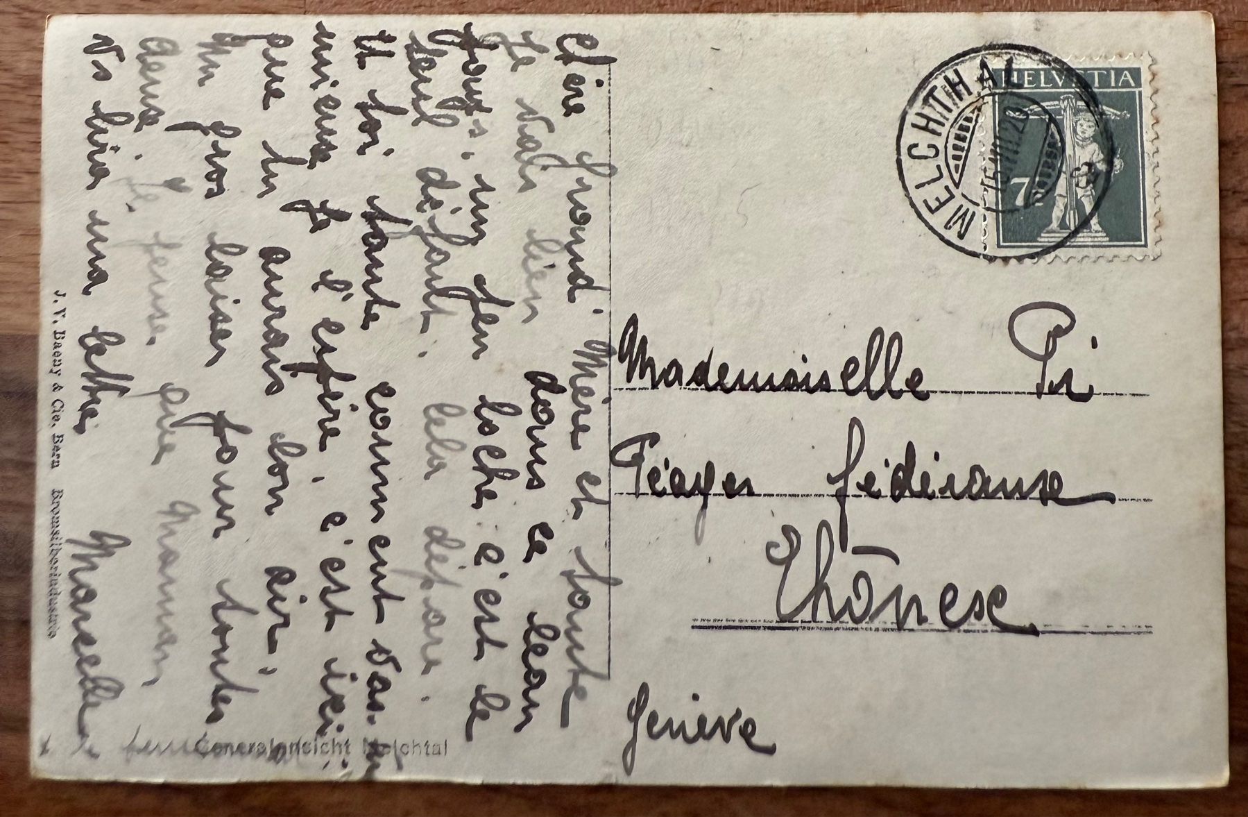 Cartoline postali: MELCHTHAL - 1920 – Usato da Lutry venduto da Ediego 1