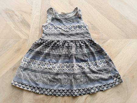 Gemustertes Baumwollkleid Mädchen Gr. 98/104