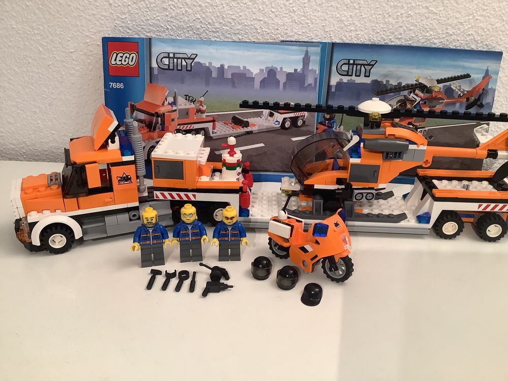 Lego Giocattoli: Lego City Helikoptertransporter 7686 von 2009 – Usato da Willisau venduto da Keks5 1